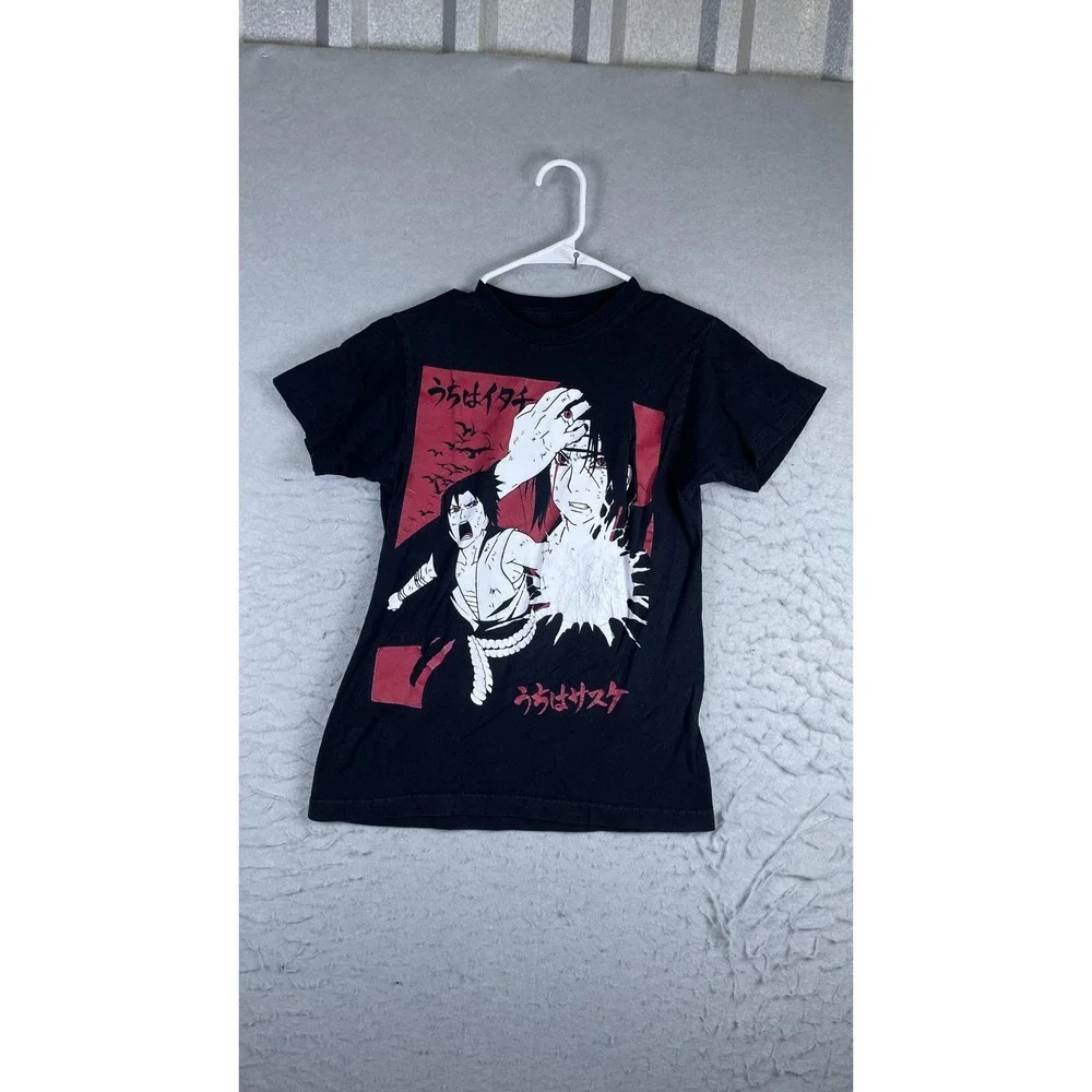 Ripple Junction Shirt Youth XS Black Naruto Shippuden Itachi Sasuke Graphic Tee